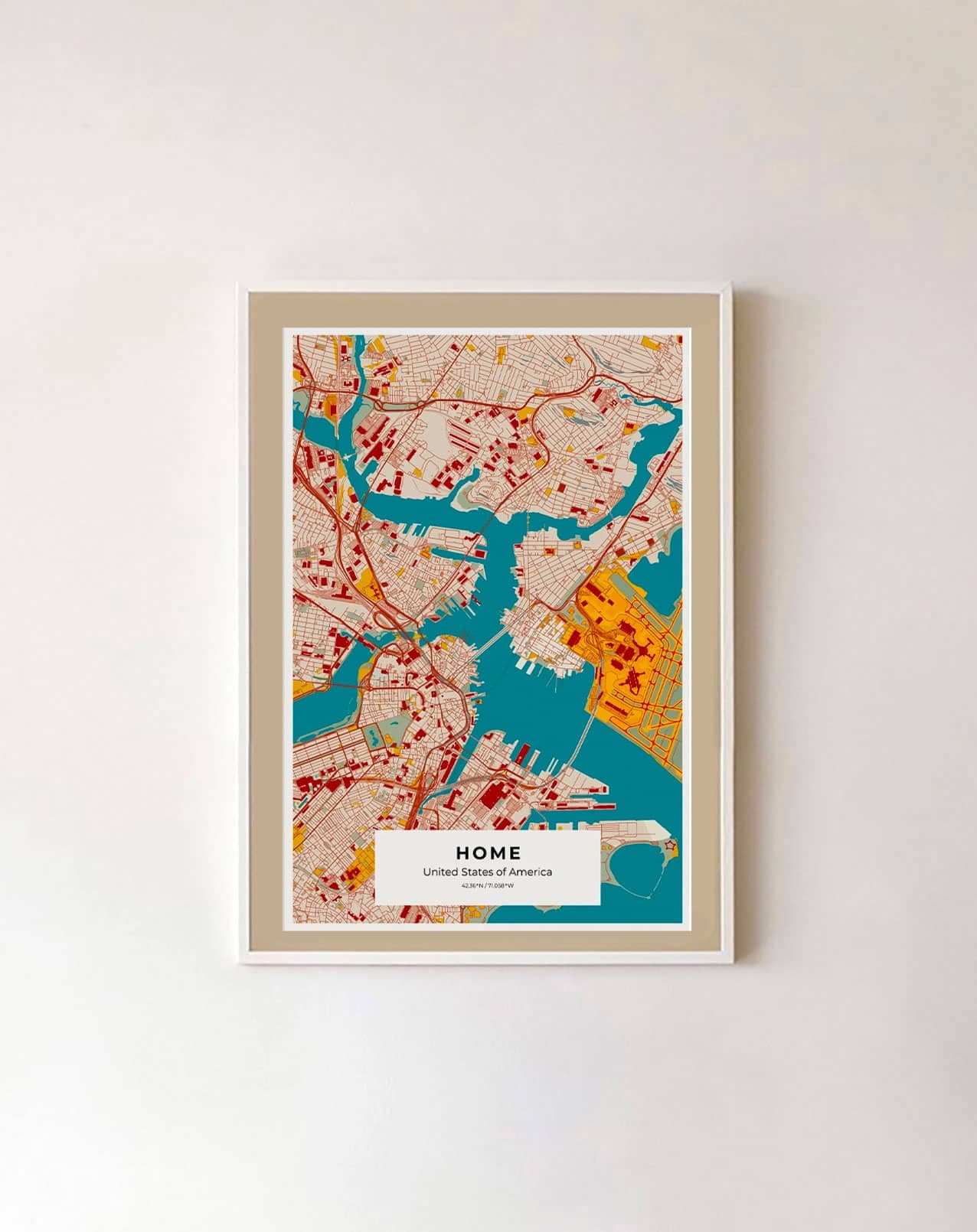 Custom city map poster of New York